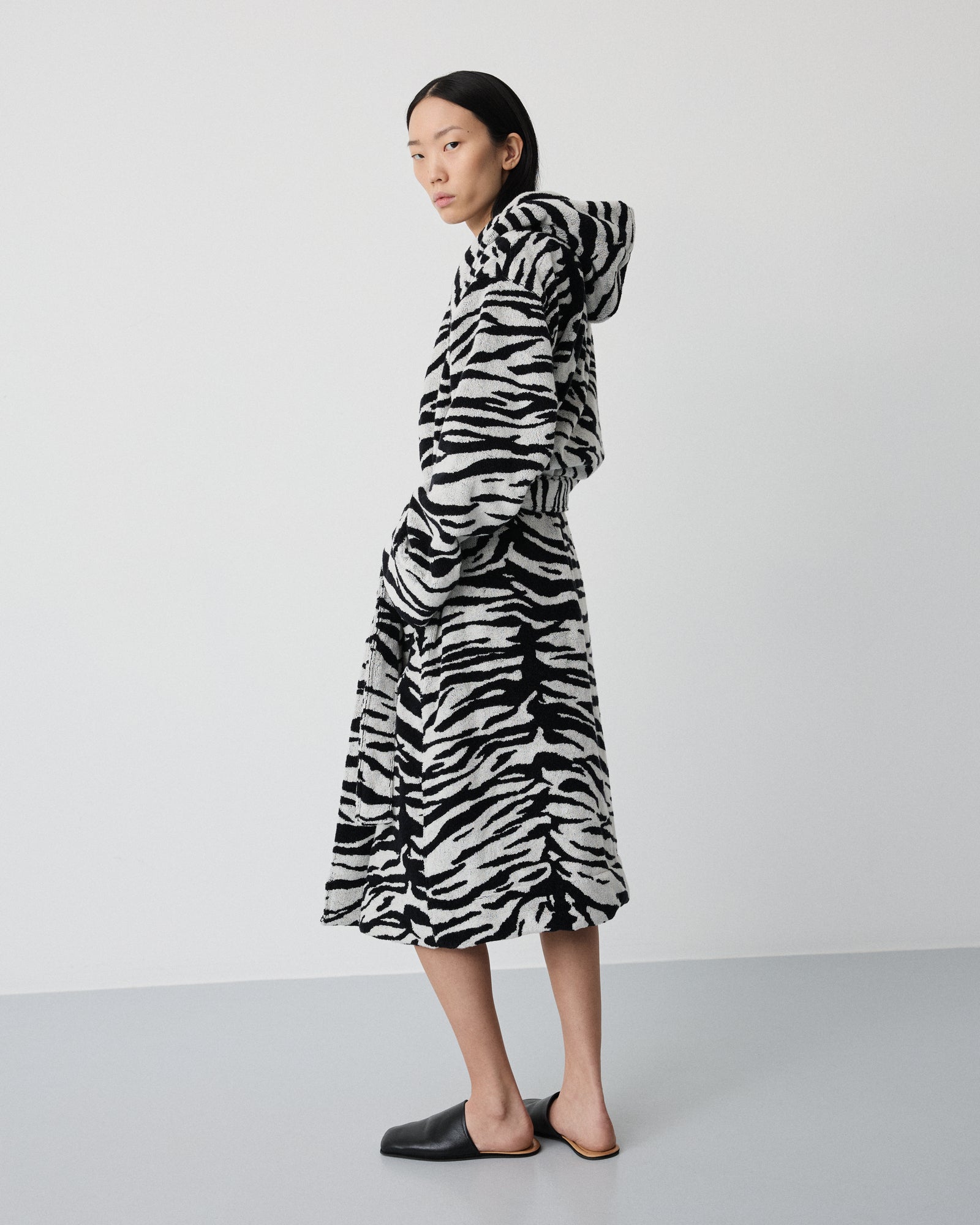 Wild bathrobe | Coconut white tiger Terry
