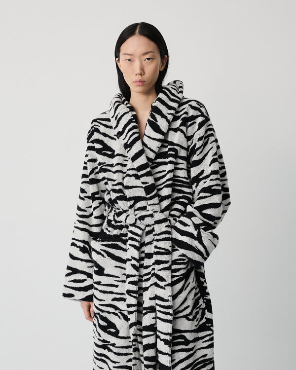Wild bathrobe | Coconut white tiger Terry