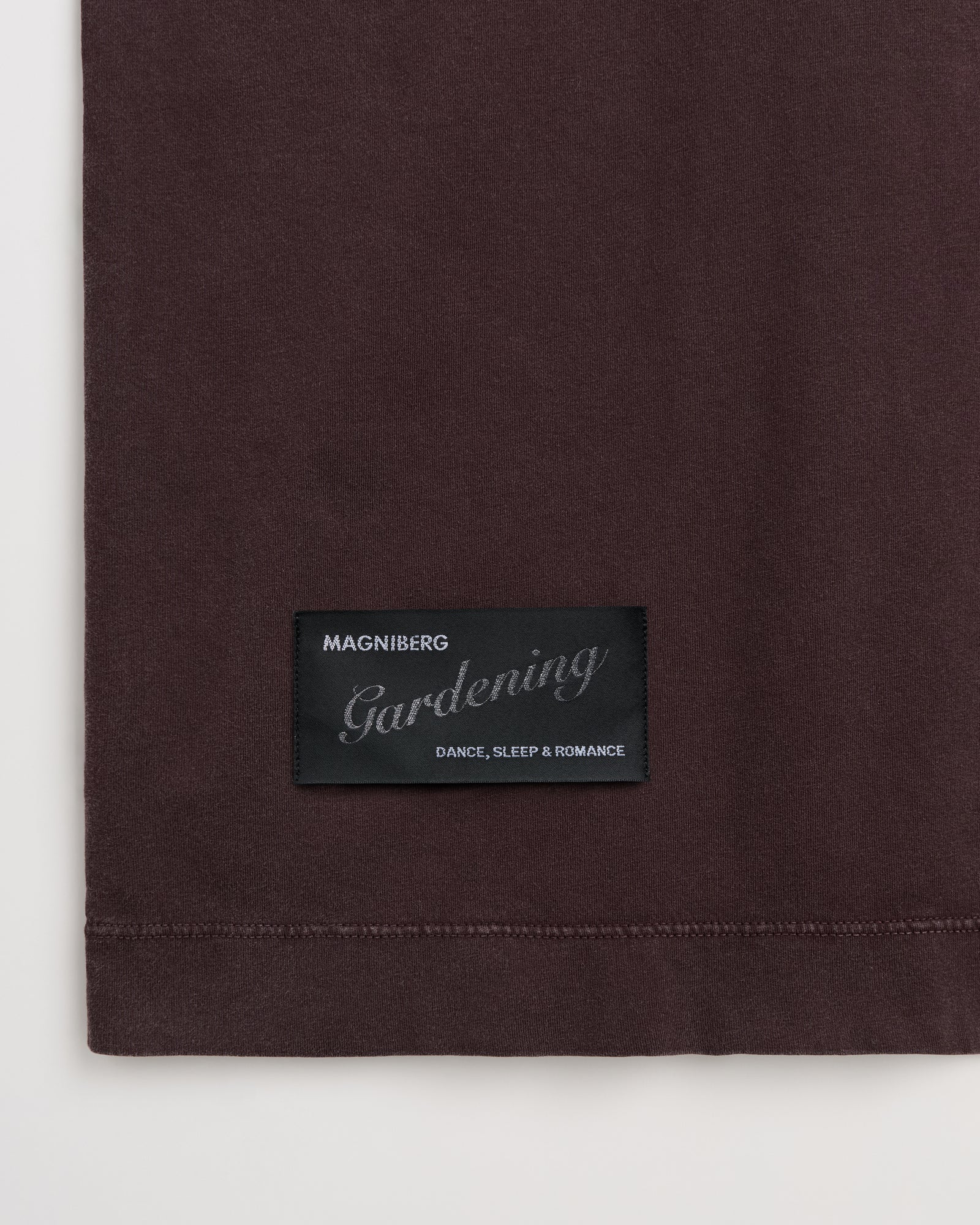 Full long sleeve t-shirt | Washed cherry brown jersey