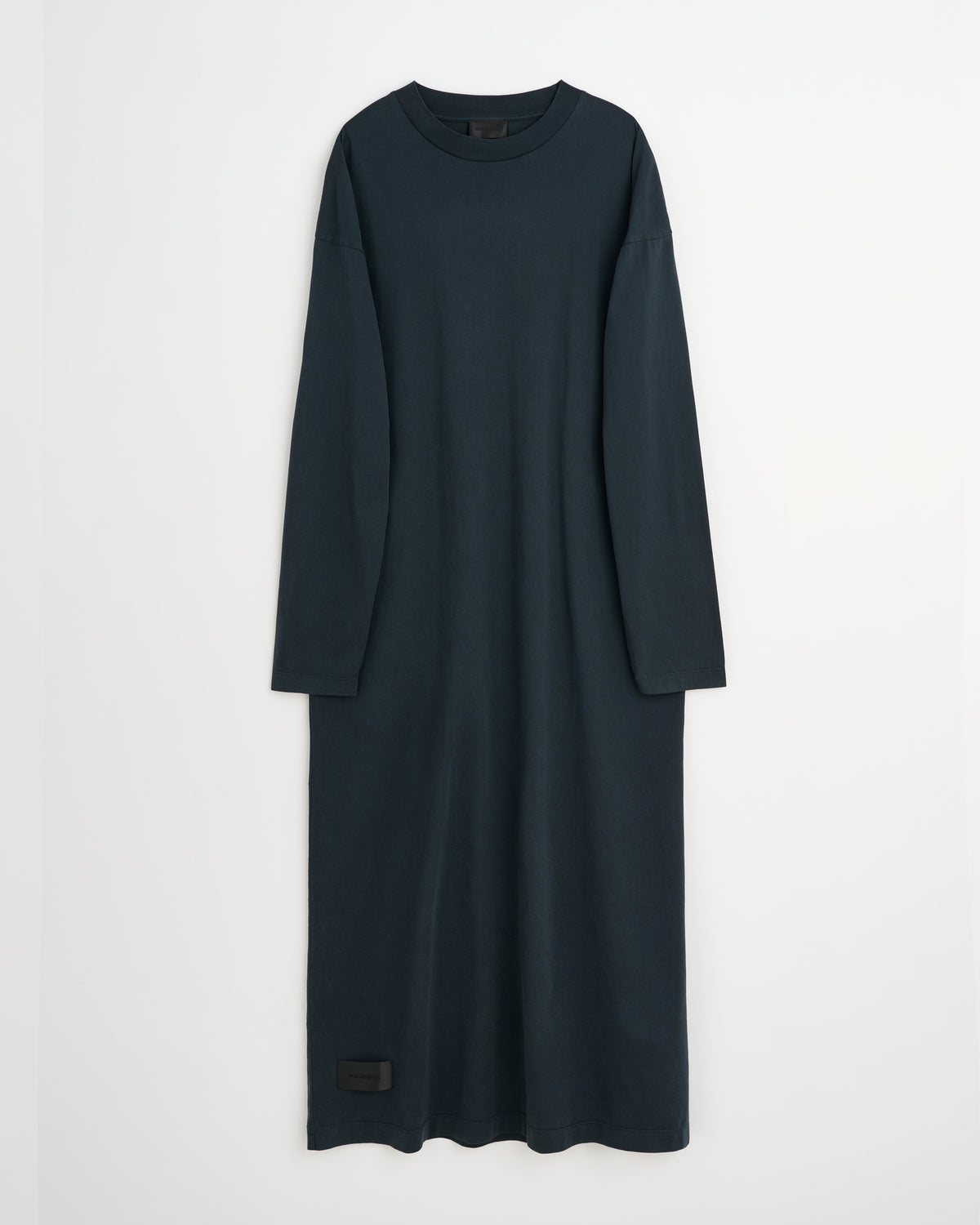 Full long sleeve dress | Washed black Jersey