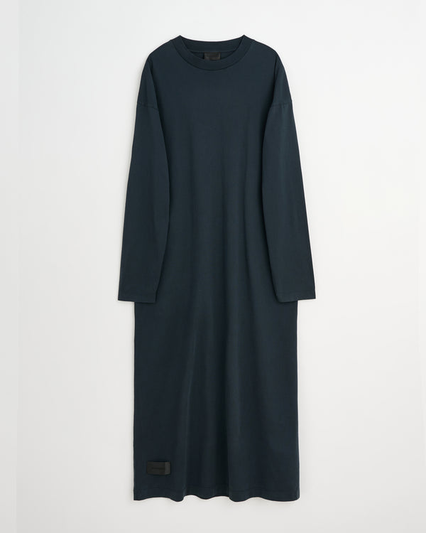 Full long sleeve dress | Washed black Jersey