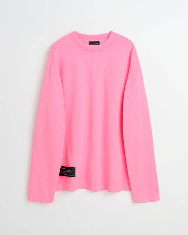 Full LS neon t-shirt | Washed neon pink Jersey