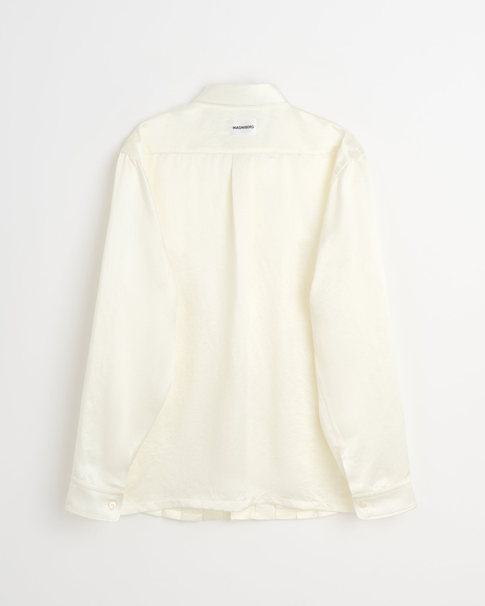 High shirt |  Shiny broken white Acetate