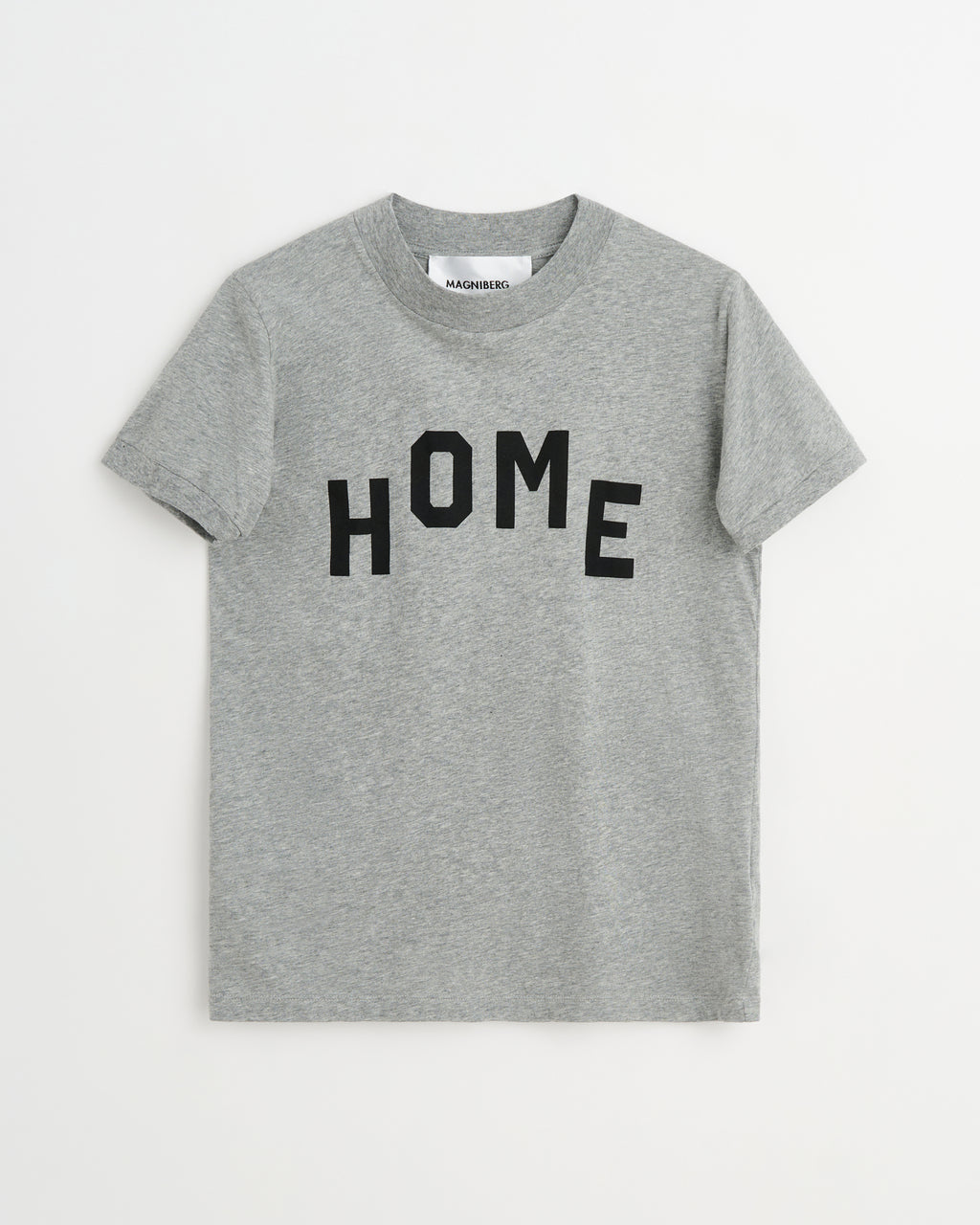 Smooth Home t-shirt | Washed grey melange Jersey