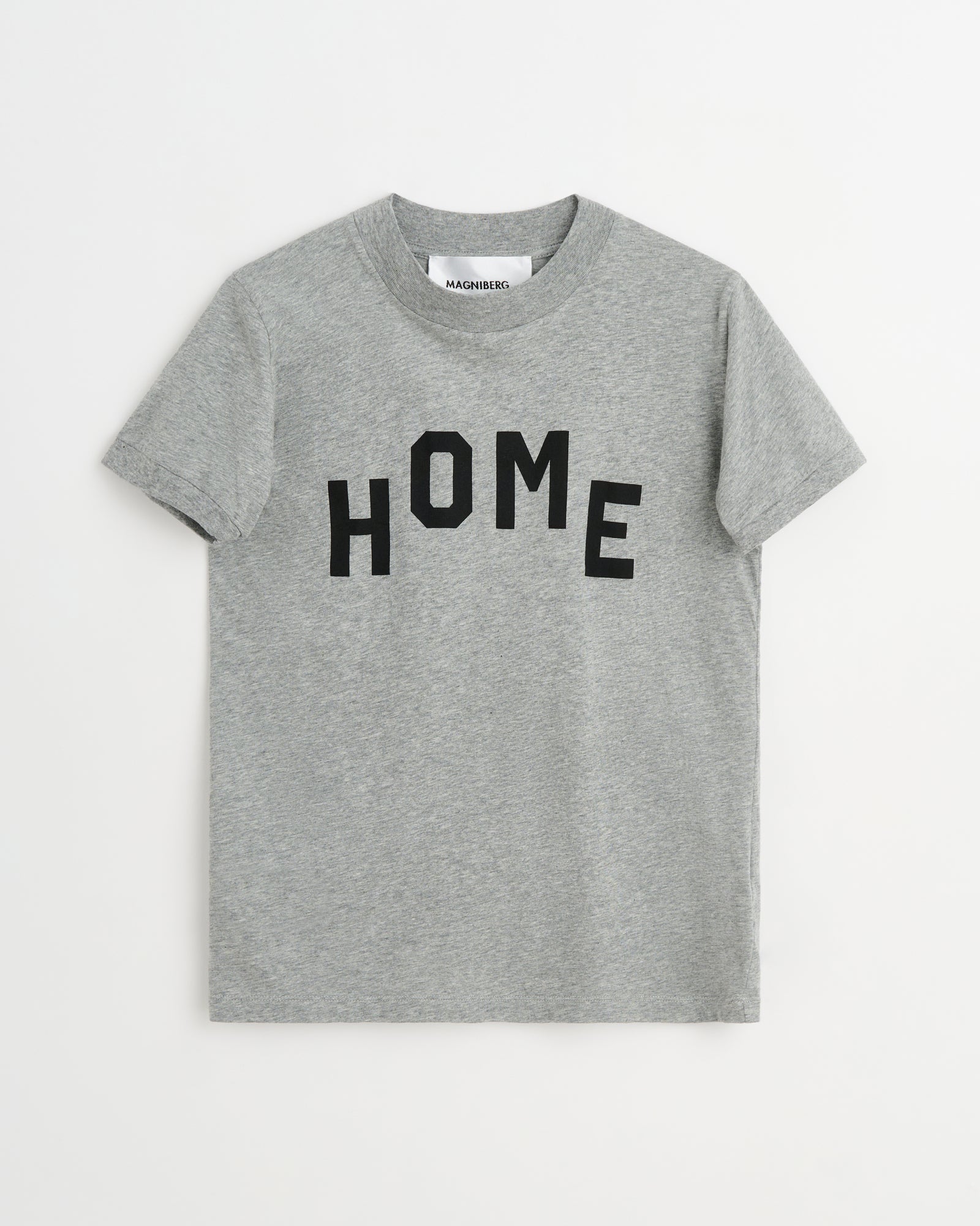 Smooth home t-shirt | Washed grey melange Jersey