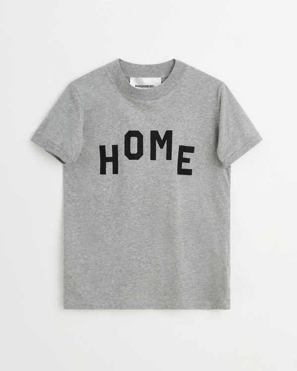 Smooth home t-shirt | Washed grey melange Jersey