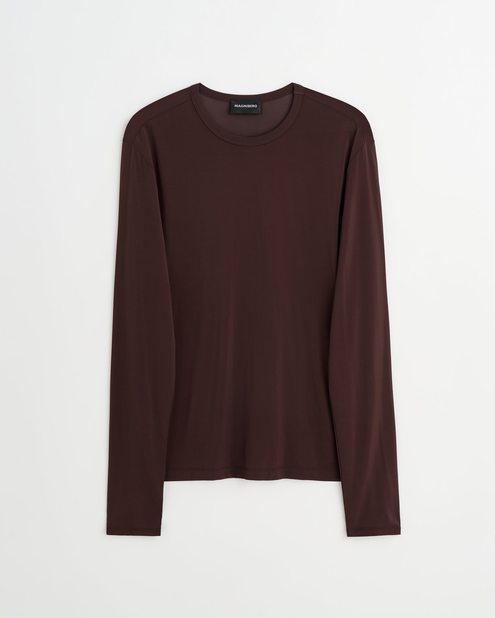 Love long sleeve shirt | Sheer cherry brown Viscose