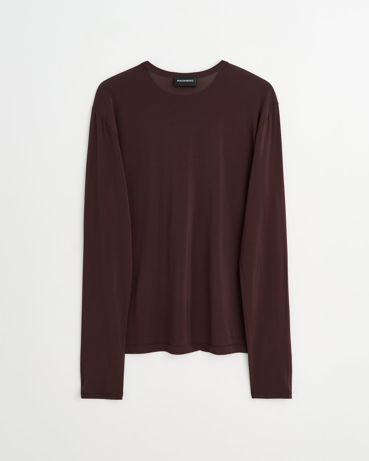 Love long sleeve shirt | Sheer cherry brown Viscose
