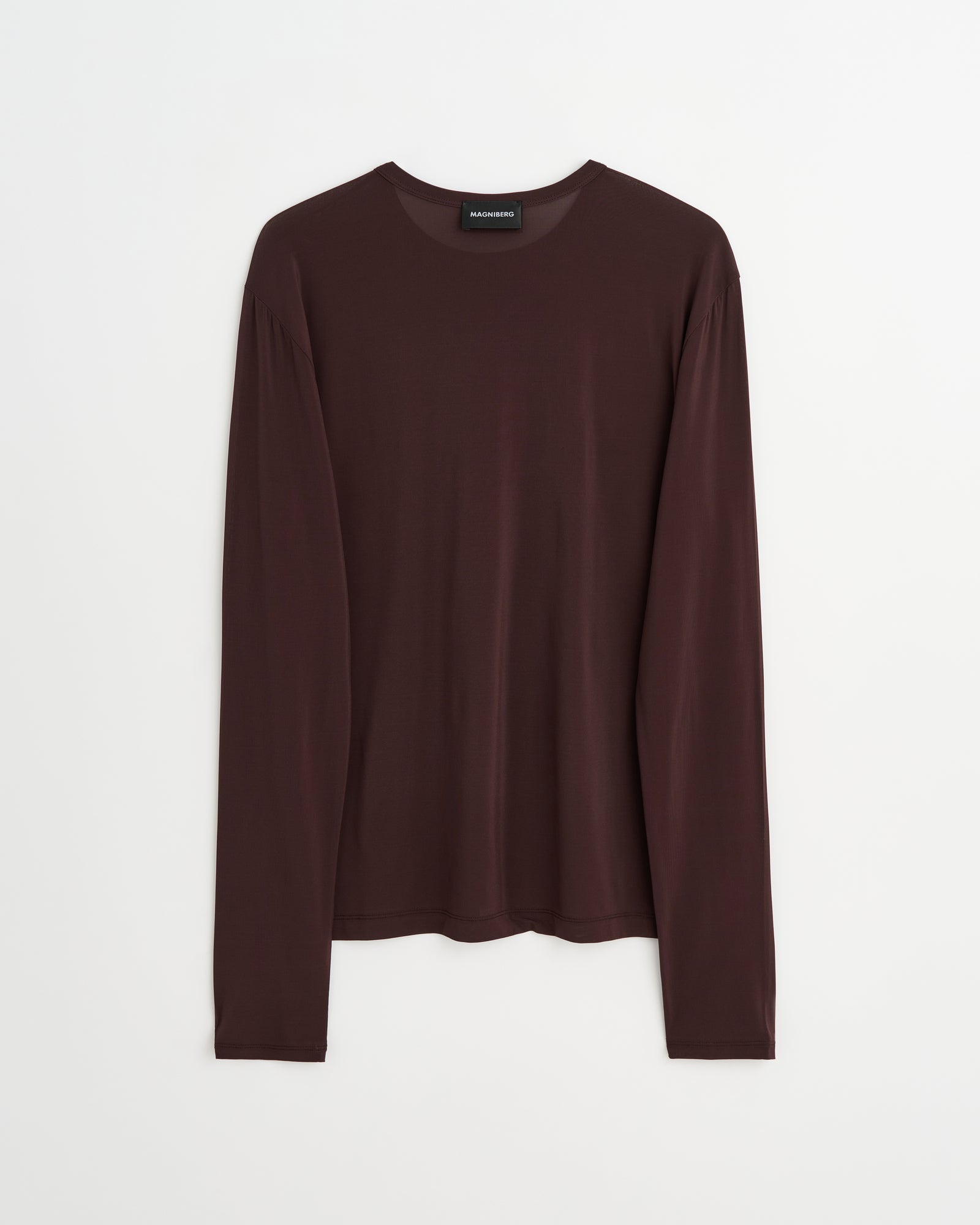 Love long sleeve shirt | Sheer cherry brown Viscose