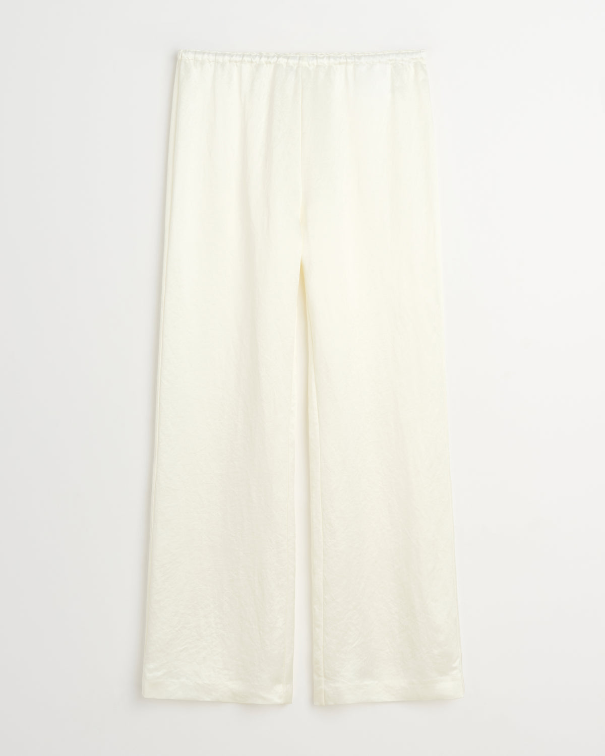 Low pants | Shiny broken white Acetate