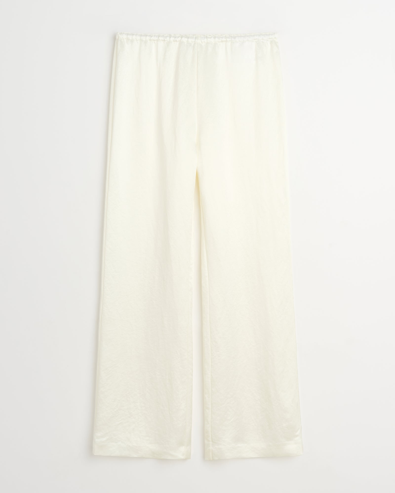 Low pants | Shiny broken white Acetate