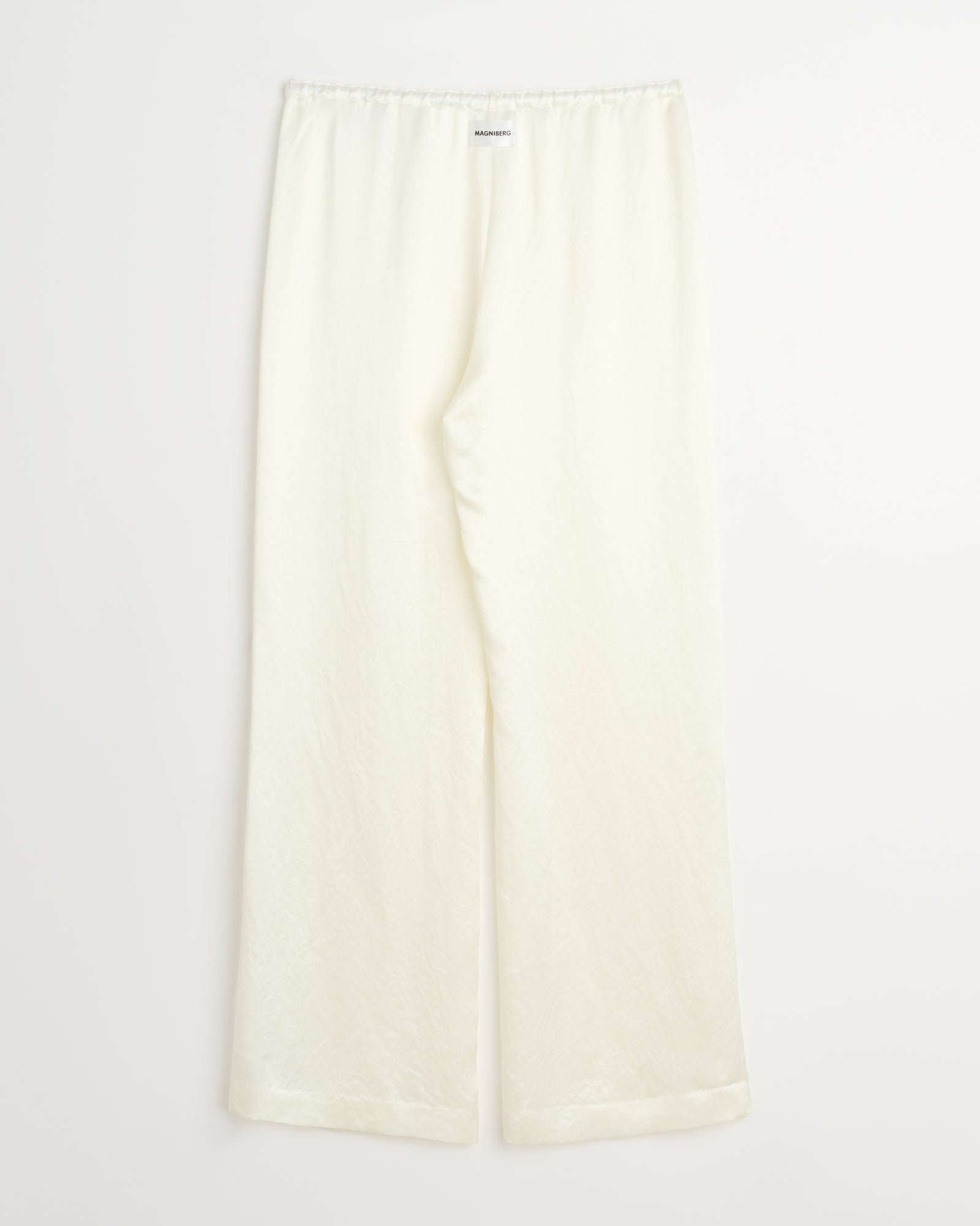 Low pants | Shiny broken white Acetate