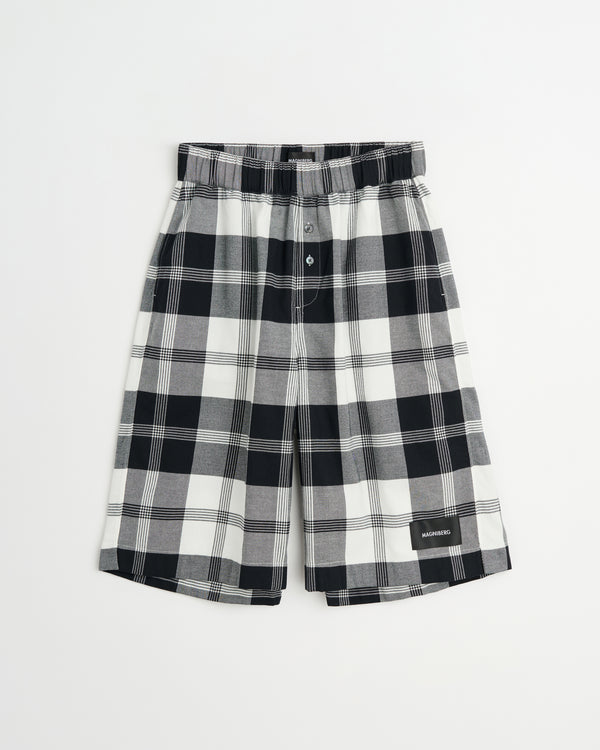 Night shorts | B&W big check Twill