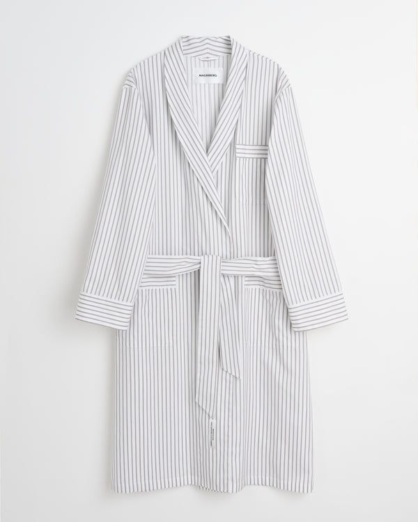 Voyage robe | Stripe grey Oxford
