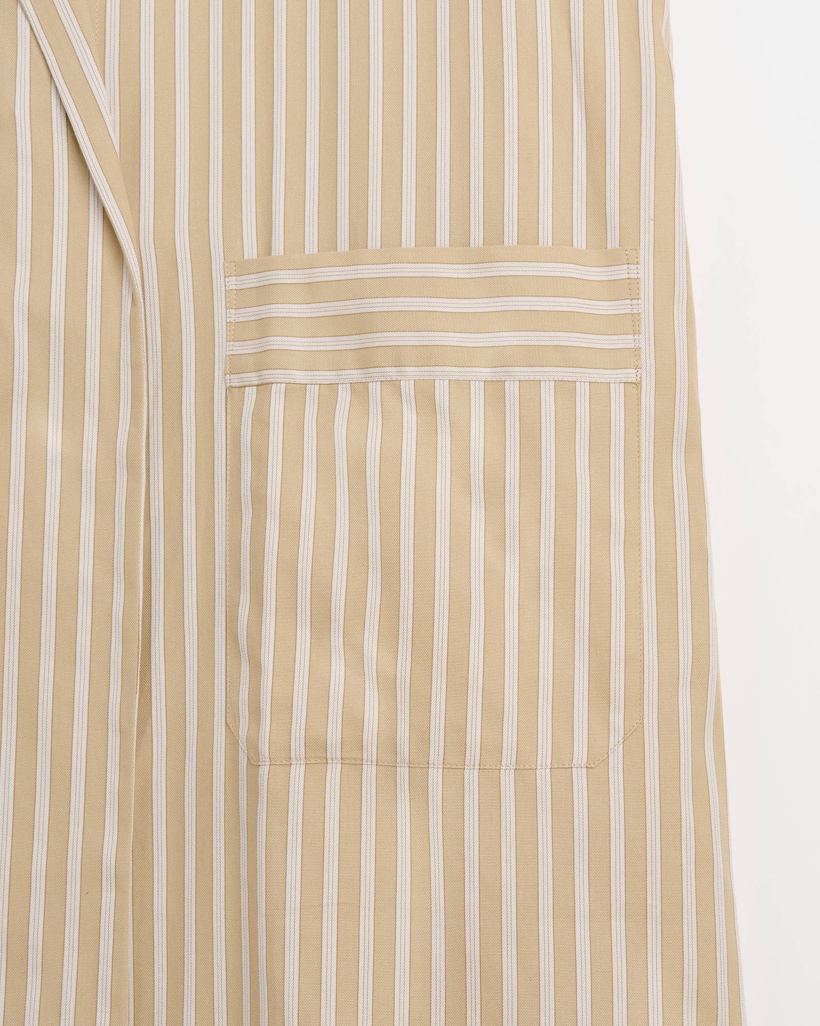 Voyage robe | Stripe medium beige Oxford