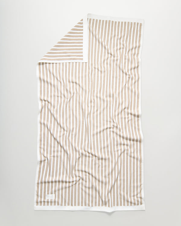 Wall Street bath sheet | Stripe light beige Terry