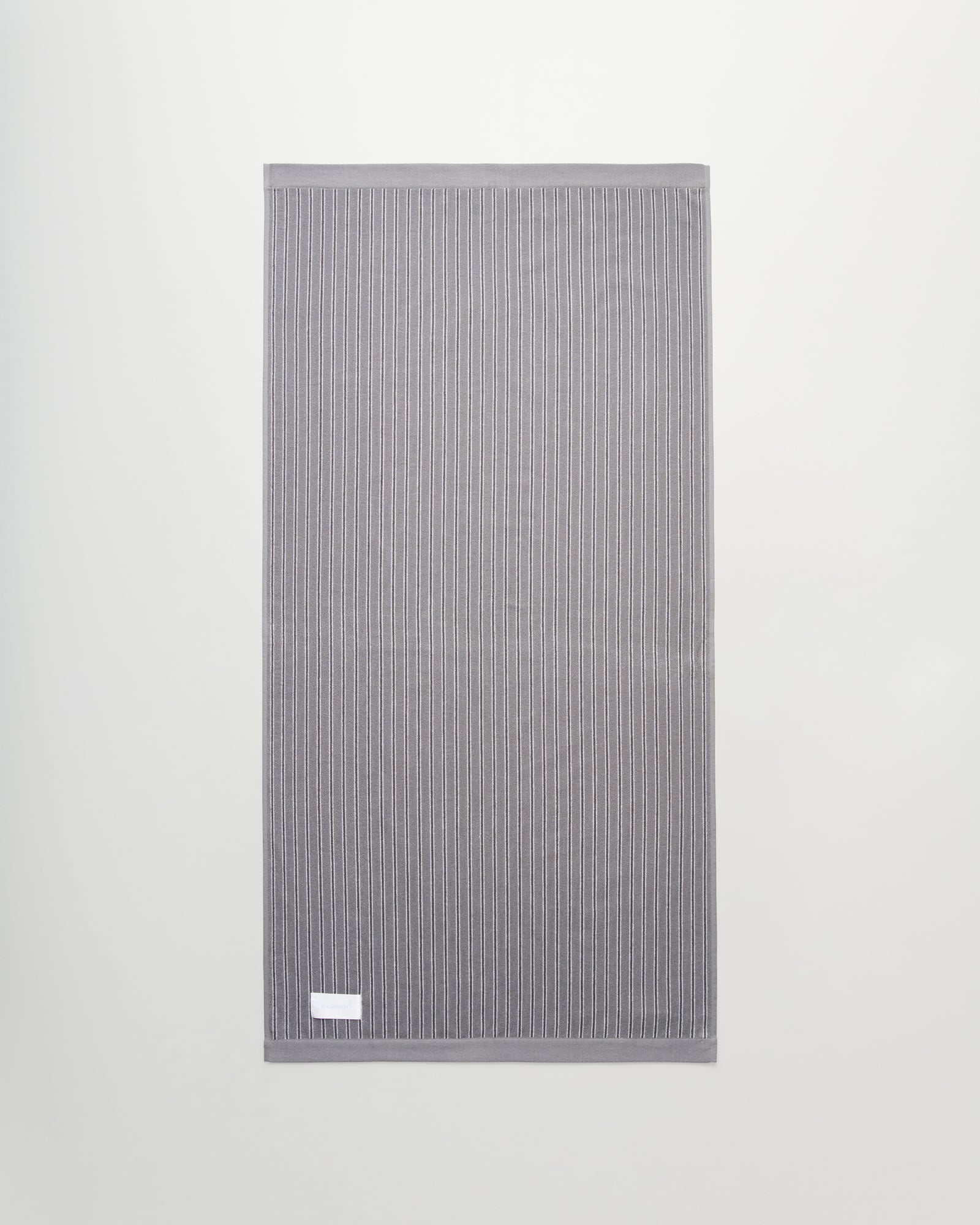 Wall Street bath towel | Stripe dark grey Terry