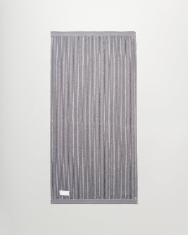 Wall Street bath towel | Stripe dark grey Terry
