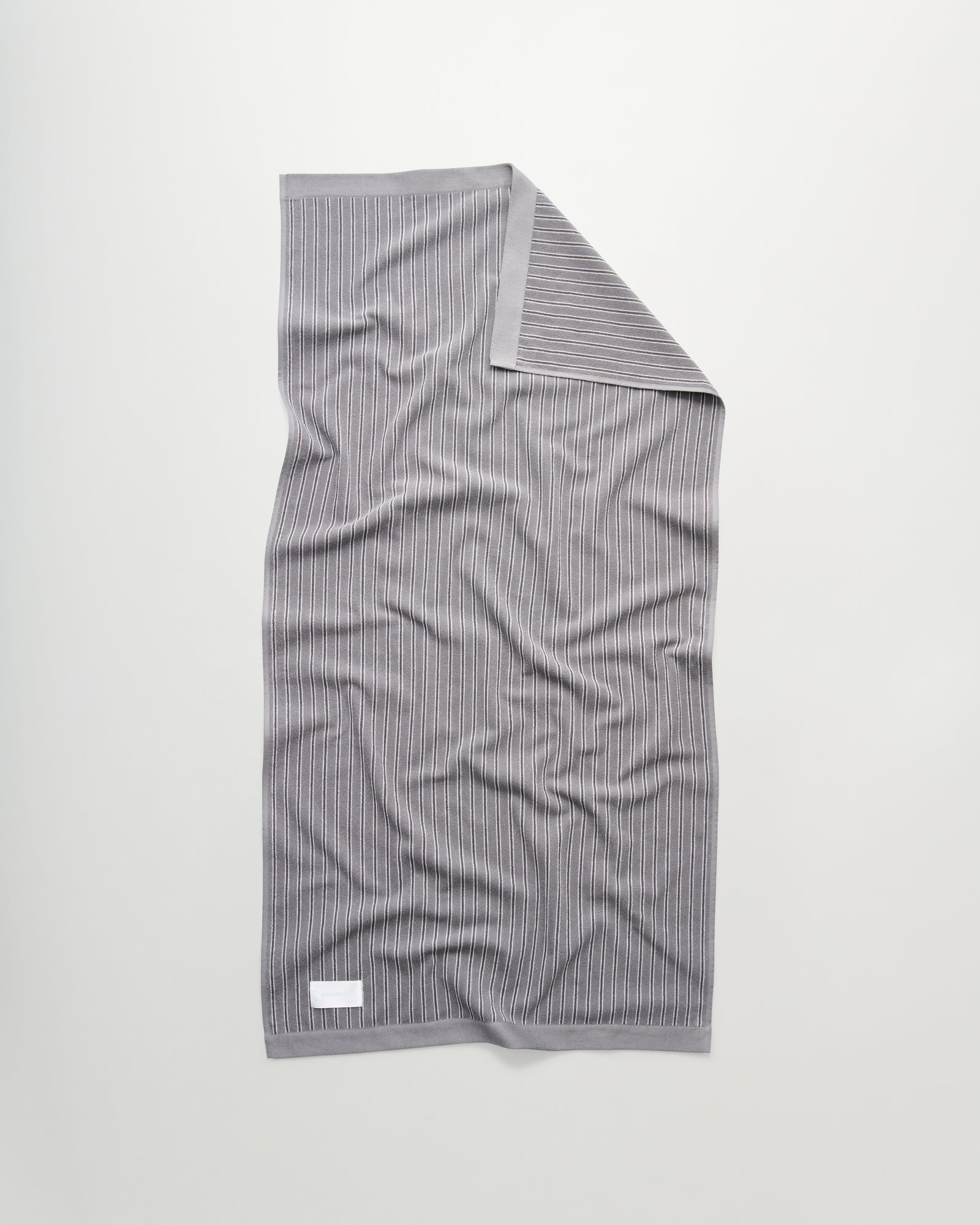 Wall Street bath towel | Stripe dark grey Terry