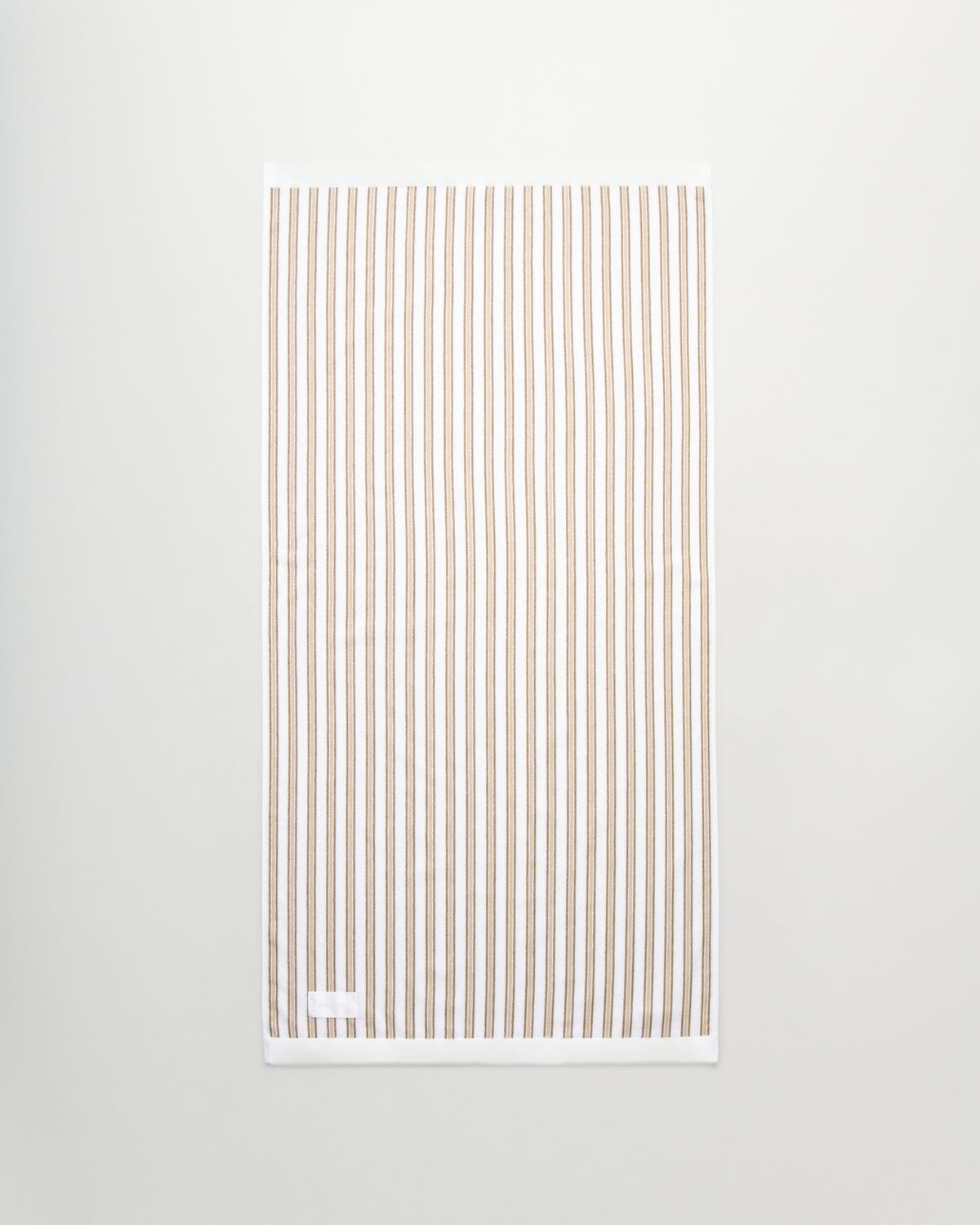Wall Street bath towel | Stripe light beige Terry