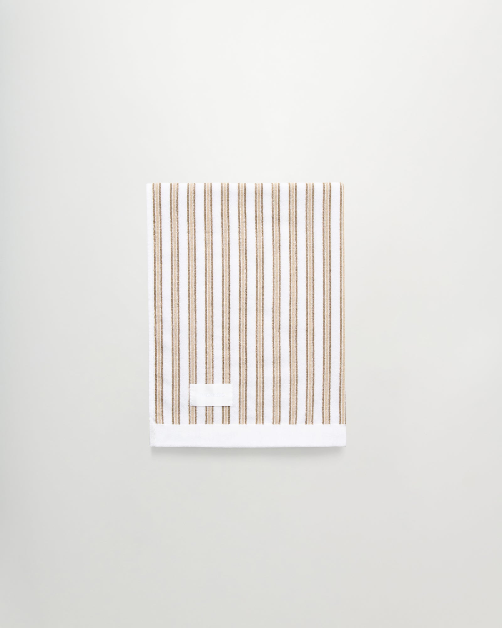 Wall Street bath towel | Stripe light beige Terry