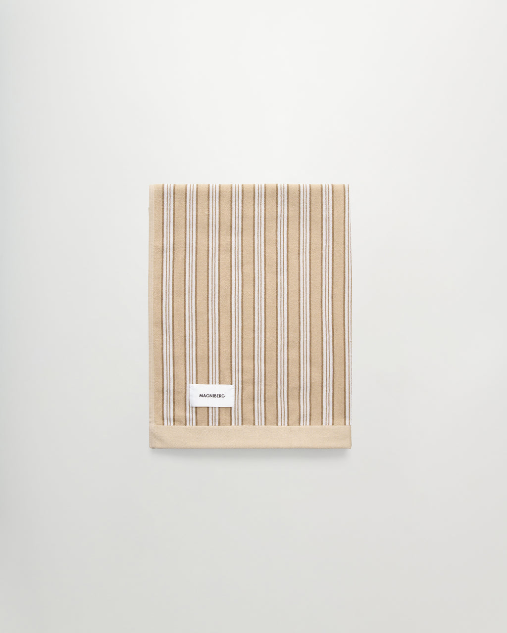 Wall Street bath towel | Stripe medium beige Terry
