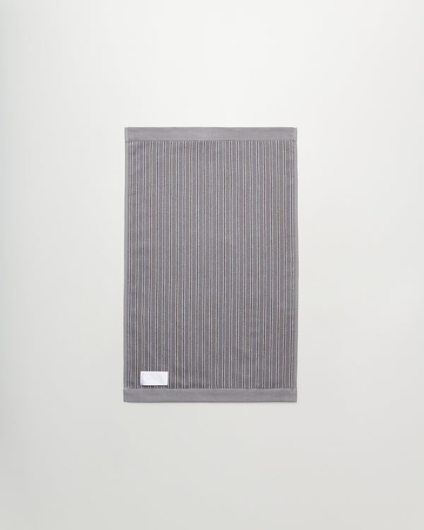 Wall Street hand towel | Stripe dark grey Terry