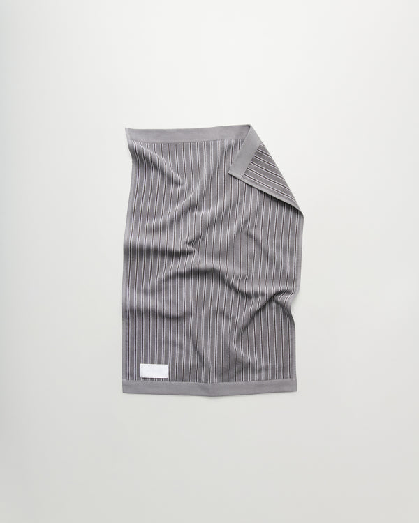 Wall Street hand towel | Stripe dark grey Terry