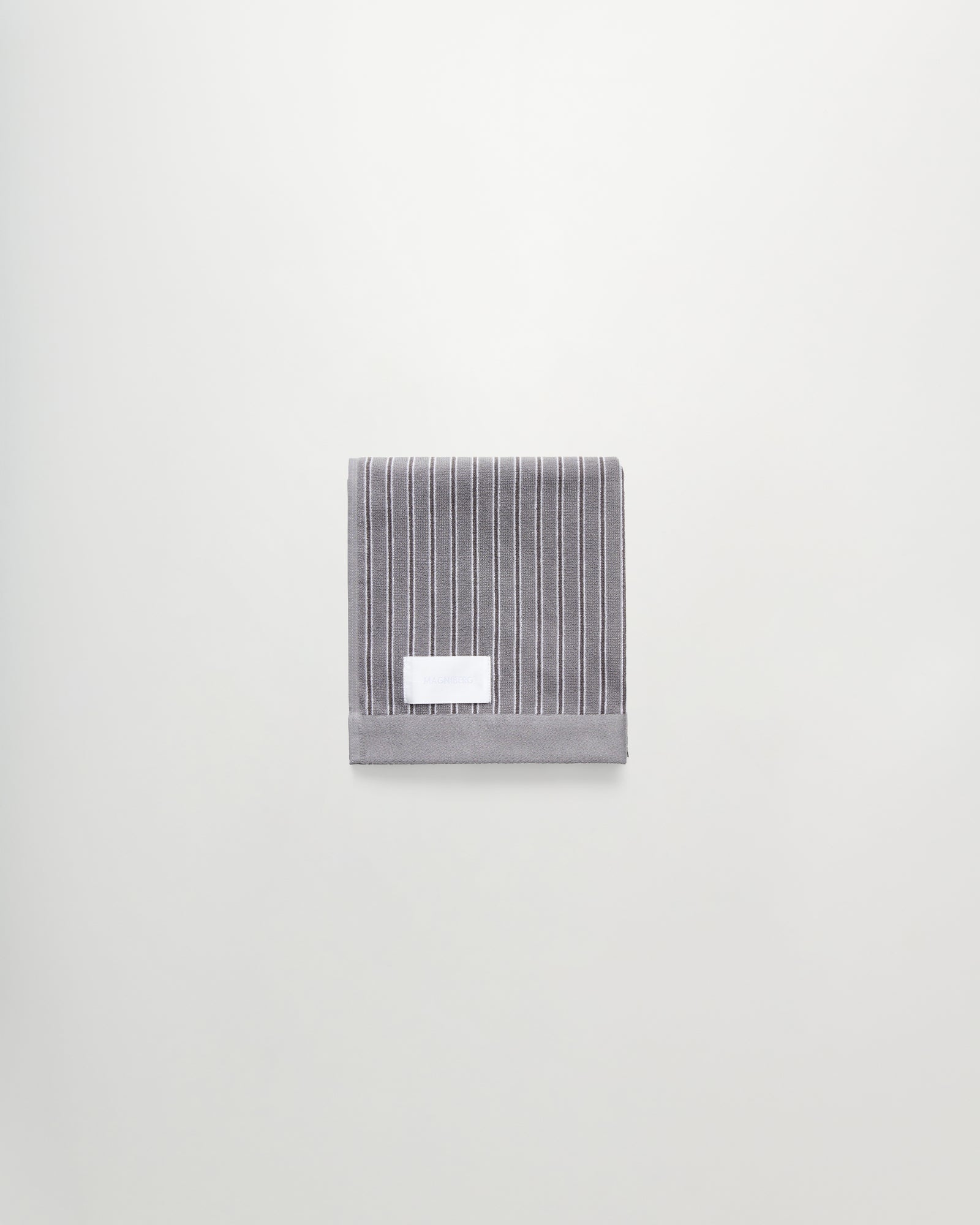 Wall Street hand towel | Stripe dark grey Terry