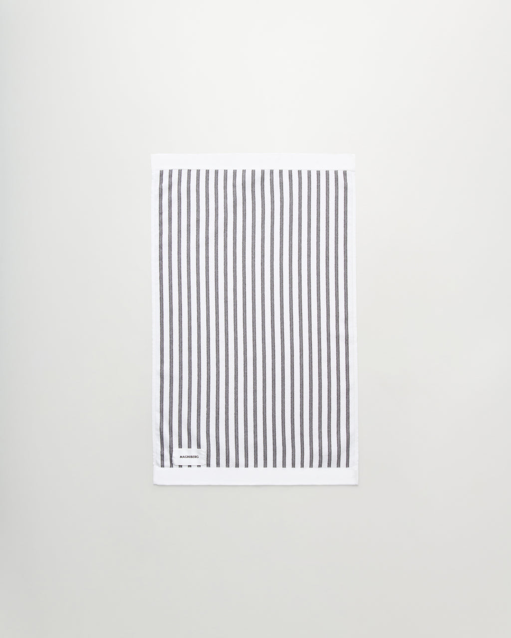 Wall Street hand towel | Stripe grey Terry