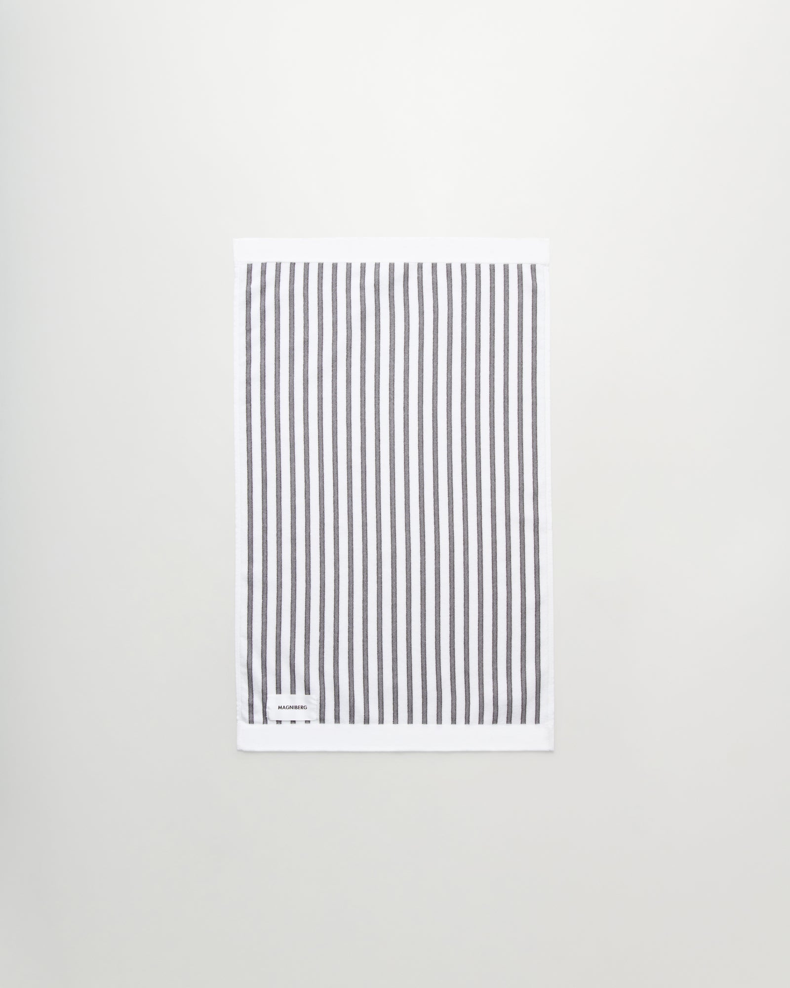 Wall Street hand towel | Stripe grey Terry