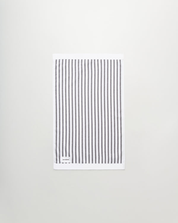 Wall Street hand towel | Stripe grey Terry