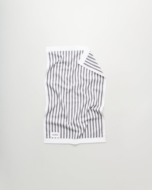 Wall Street hand towel | Stripe grey Terry