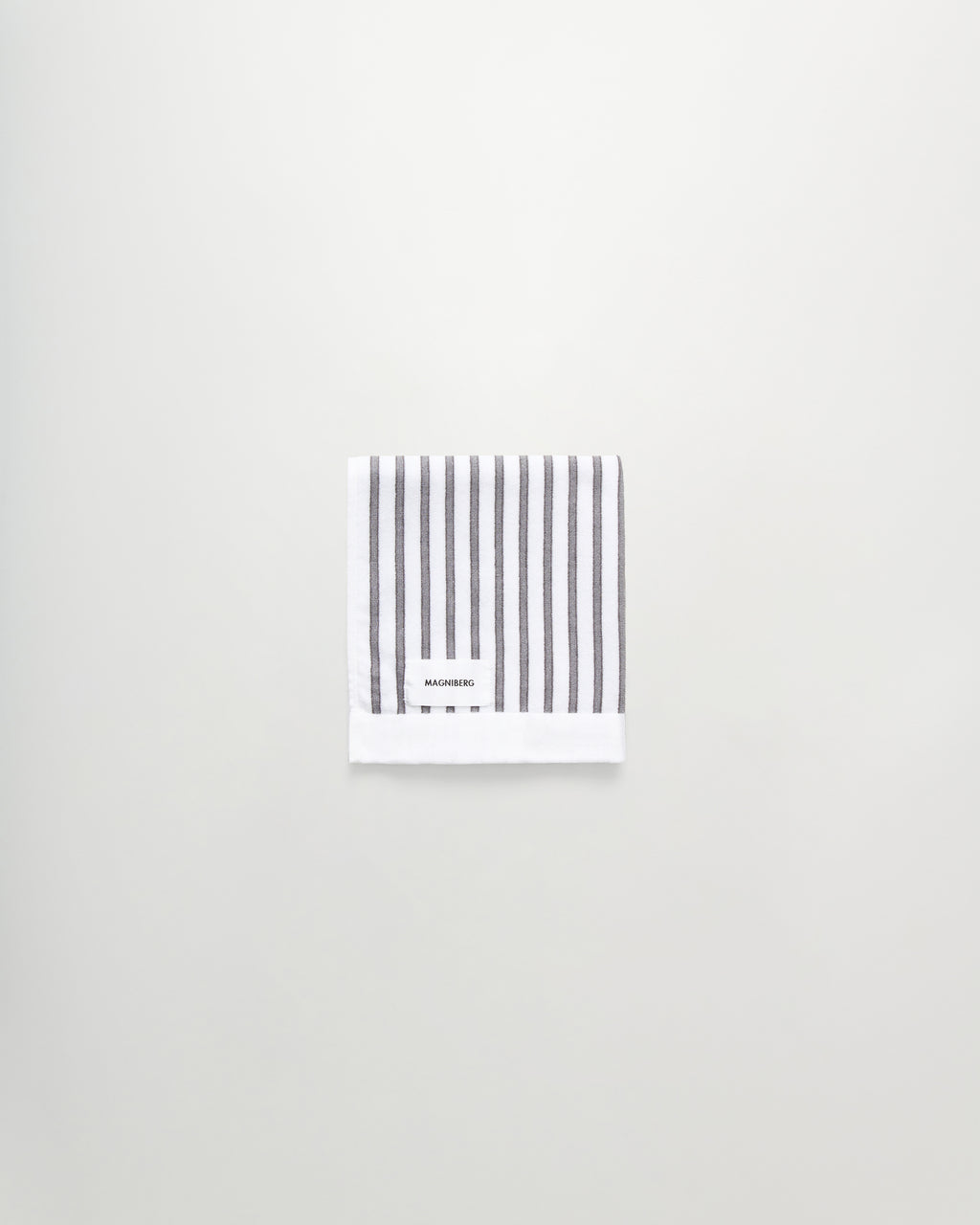Wall Street hand towel | Stripe grey Terry