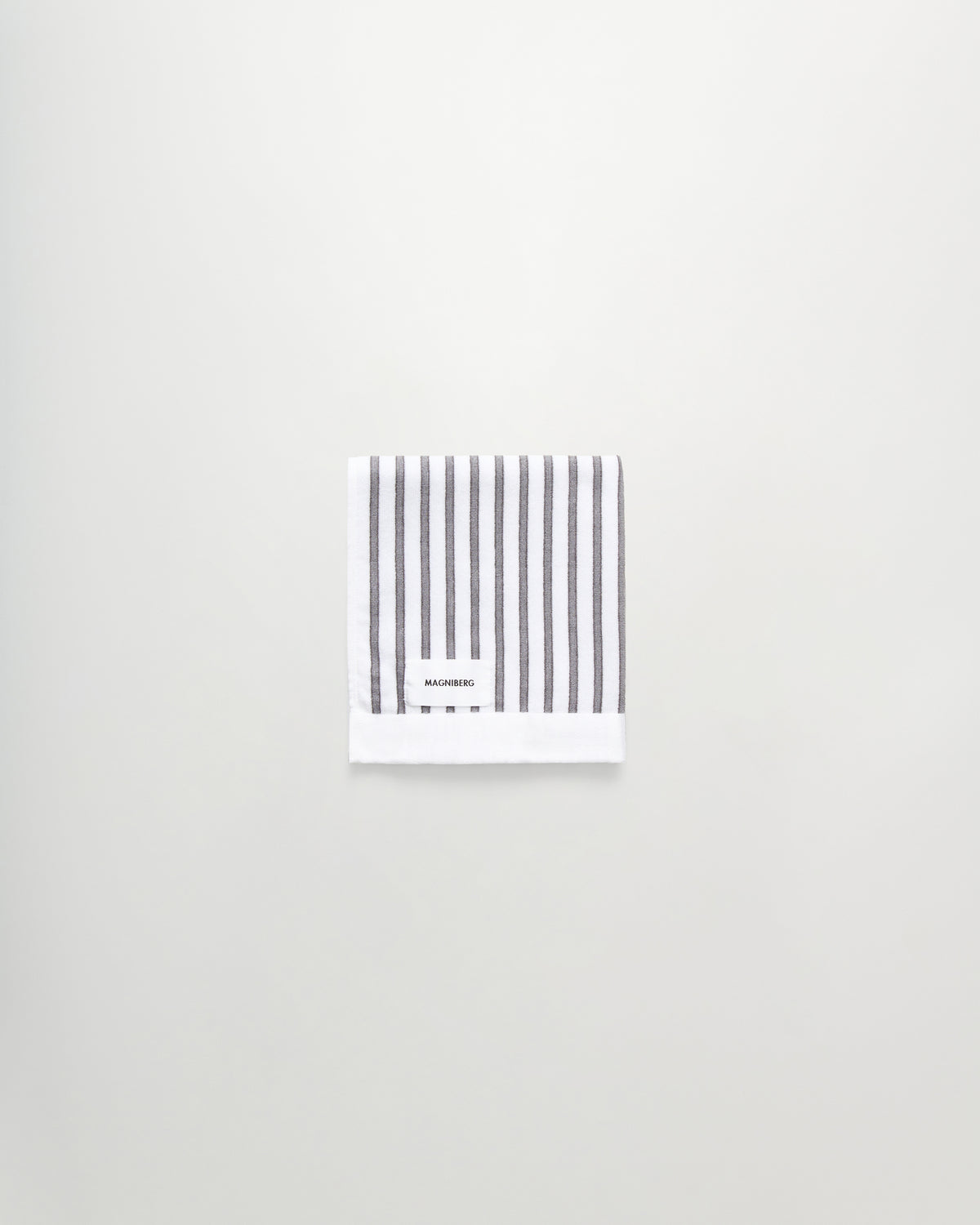 Wall Street hand towel | Stripe grey Terry