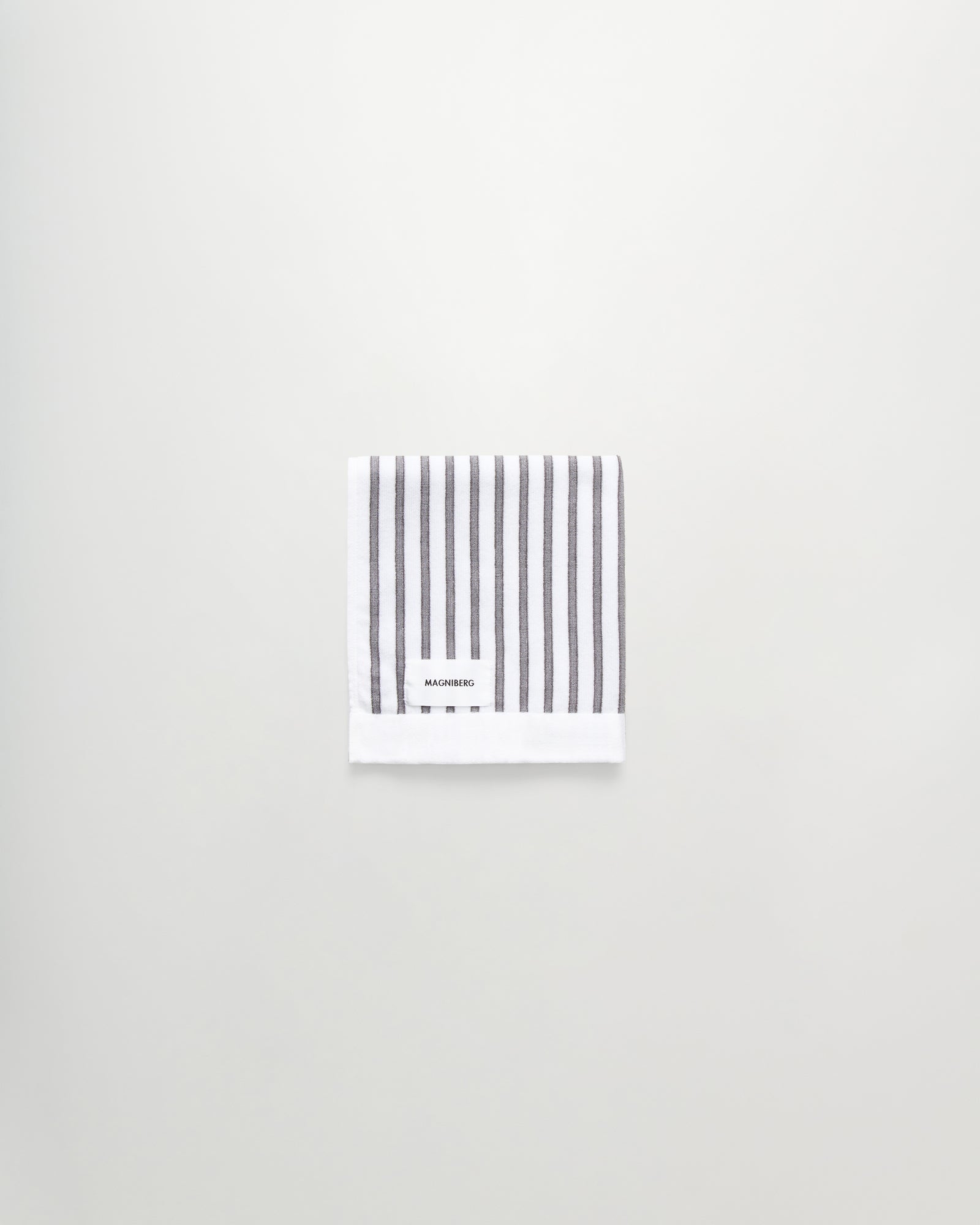 Wall Street hand towel | Stripe grey Terry