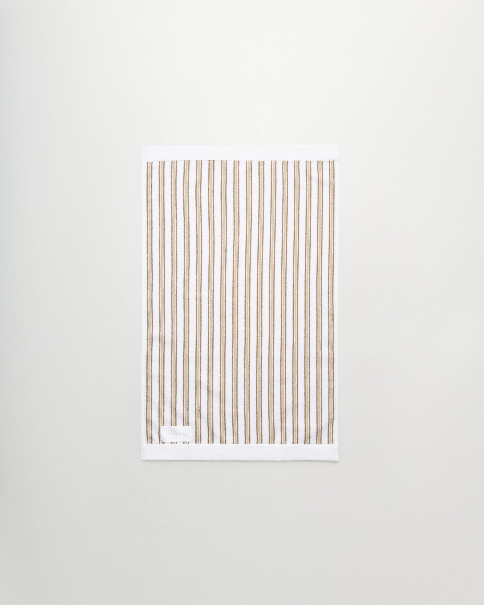 Wall Street hand towel | Stripe light beige Terry