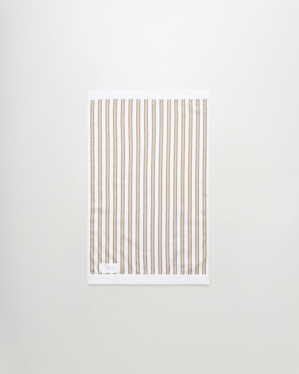 Wall Street hand towel | Stripe light beige Terry