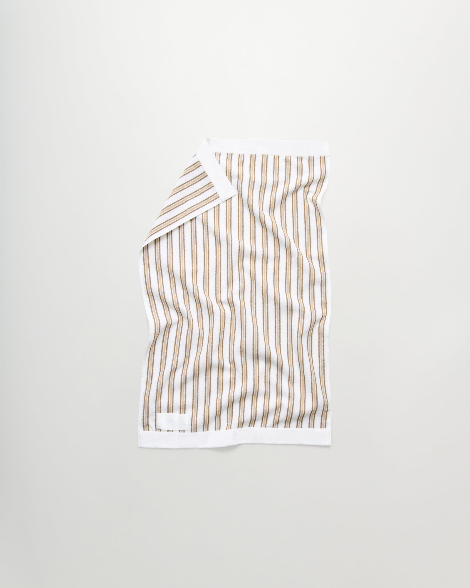 Wall Street hand towel | Stripe light beige Terry