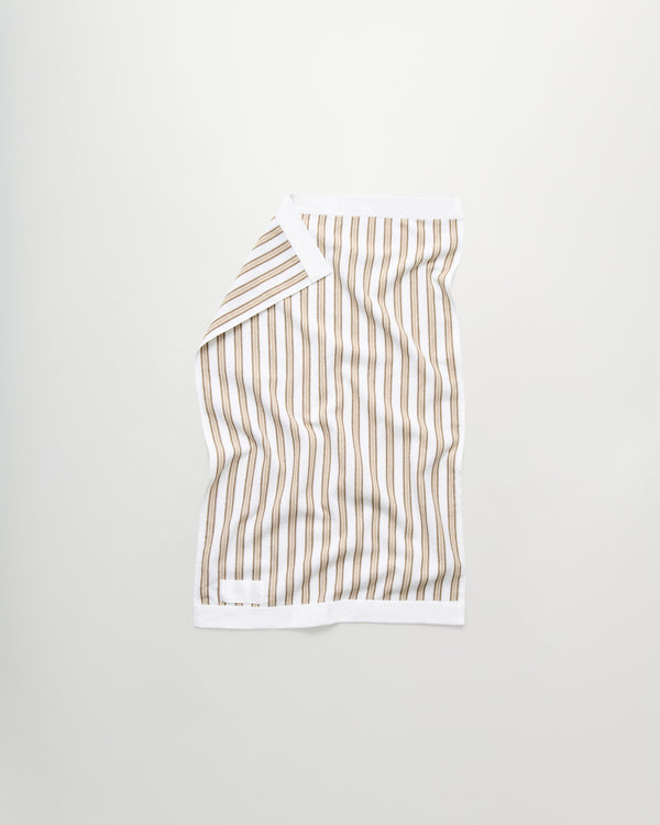 Wall Street hand towel | Stripe light beige Terry