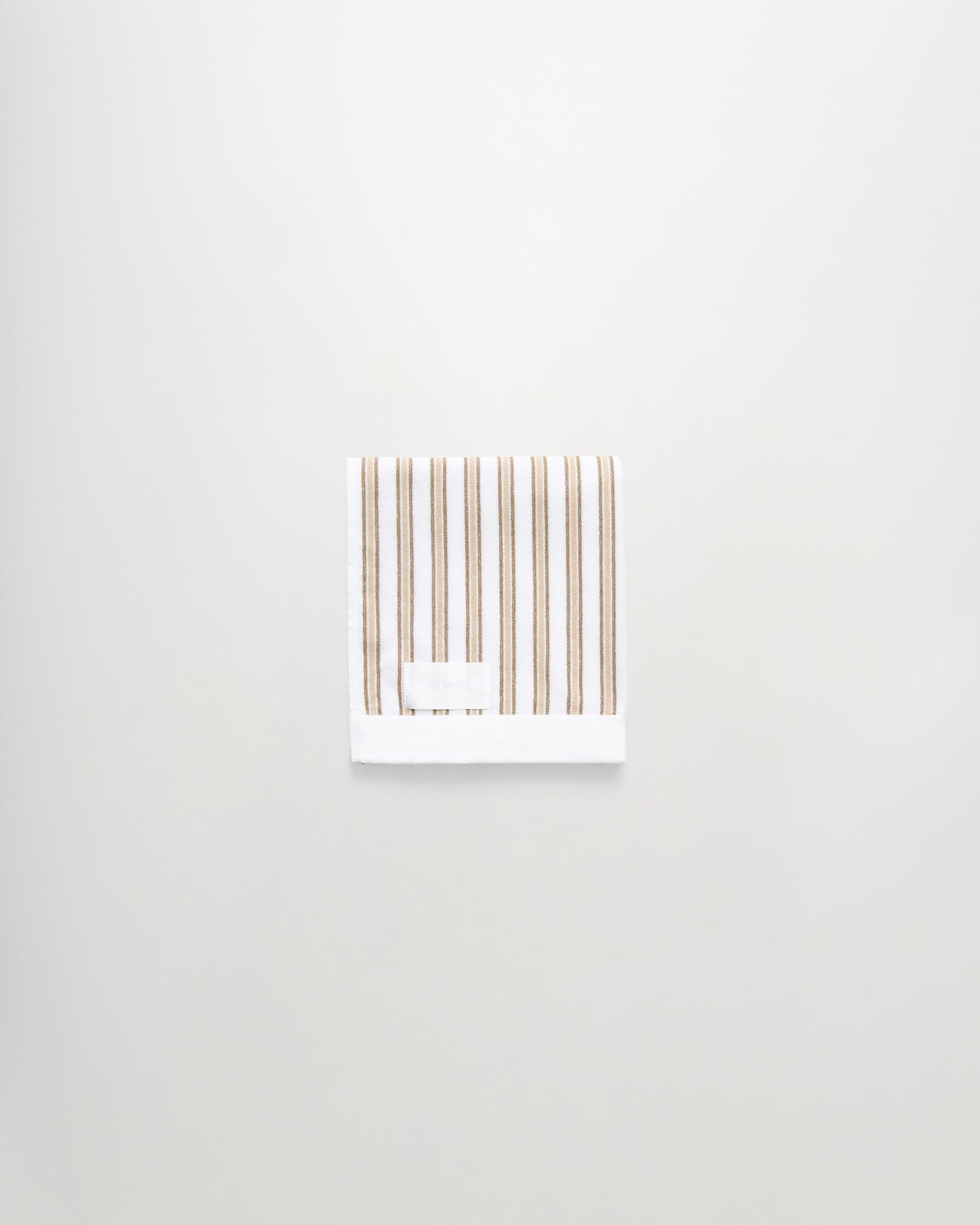 Wall Street hand towel | Stripe light beige Terry
