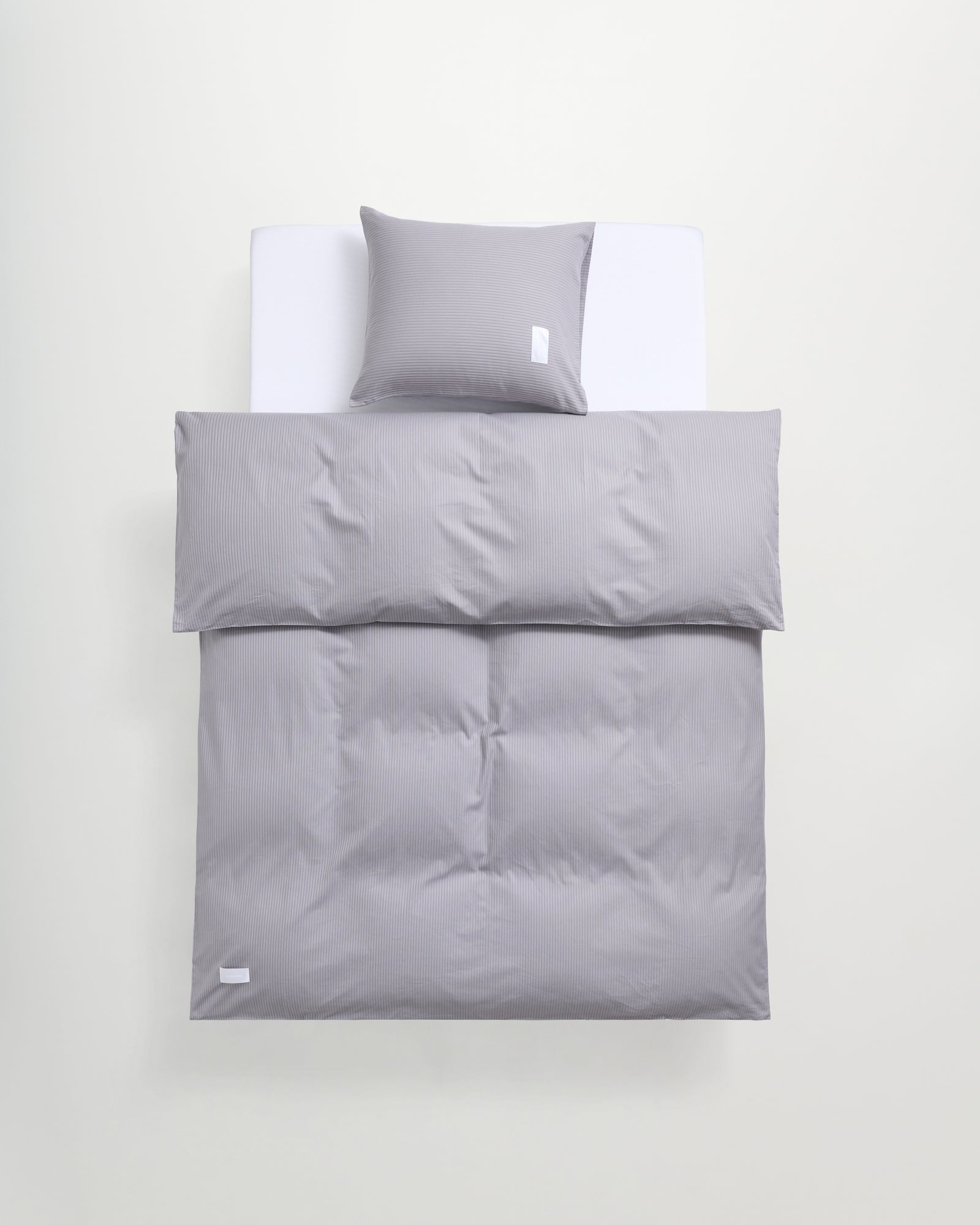 Wall Street duvet cover | Stripe dark grey Oxford