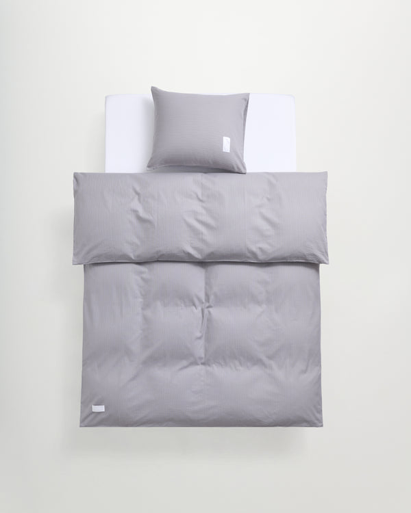 Wall Street duvet cover | Stripe dark grey Oxford