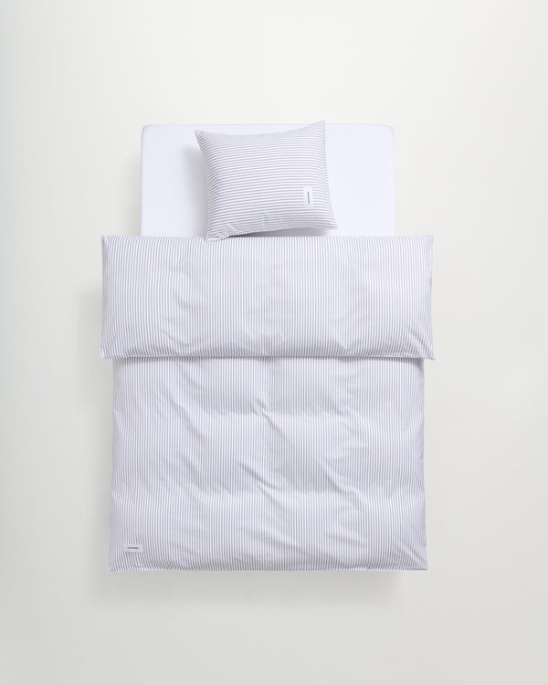 Wall Street pillow case | Stripe grey Oxford