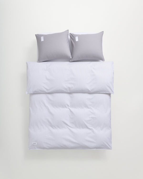 Wall Street duvet cover | Stripe grey Oxford