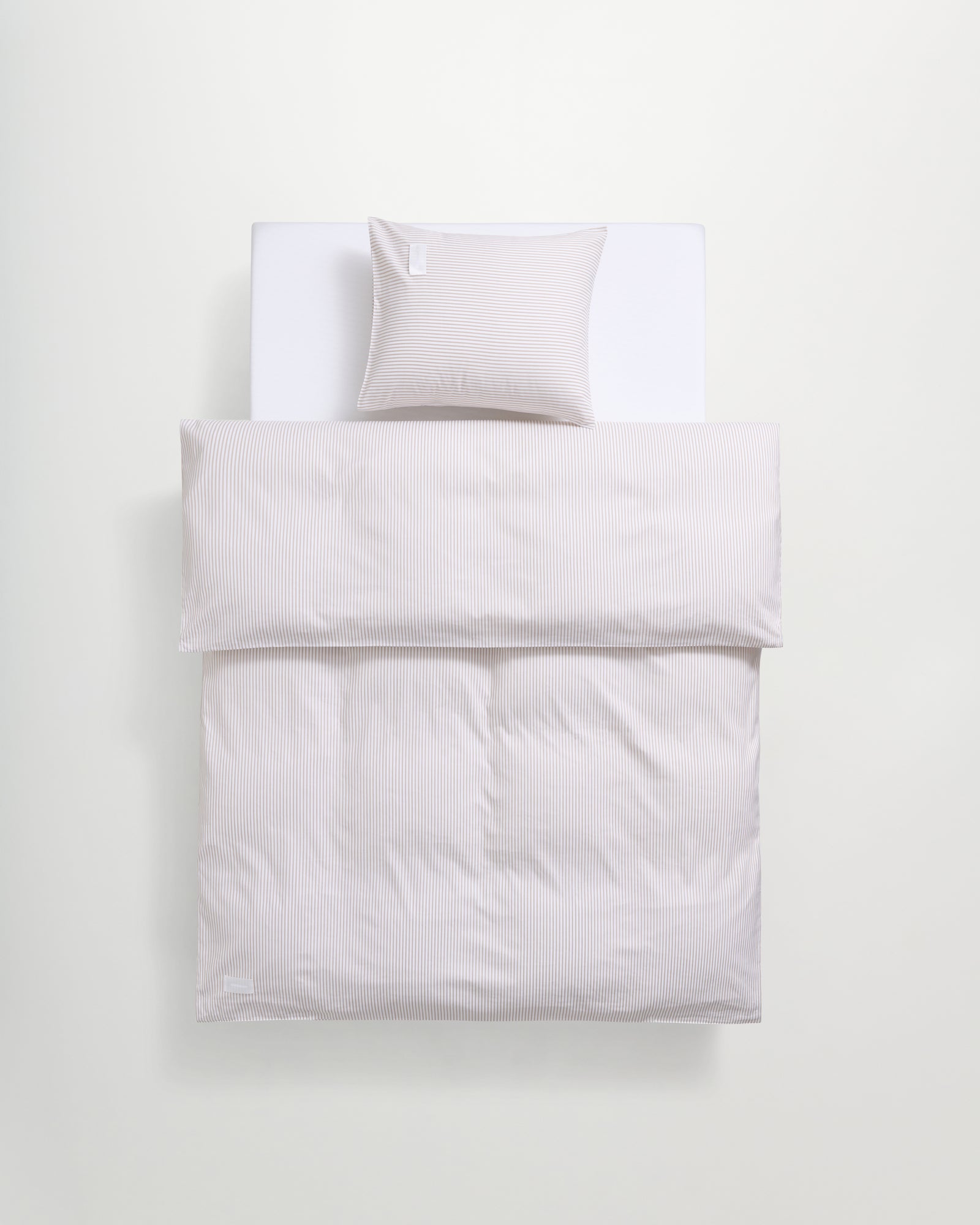 Wall Street pillow case | Stripe light beige Oxford