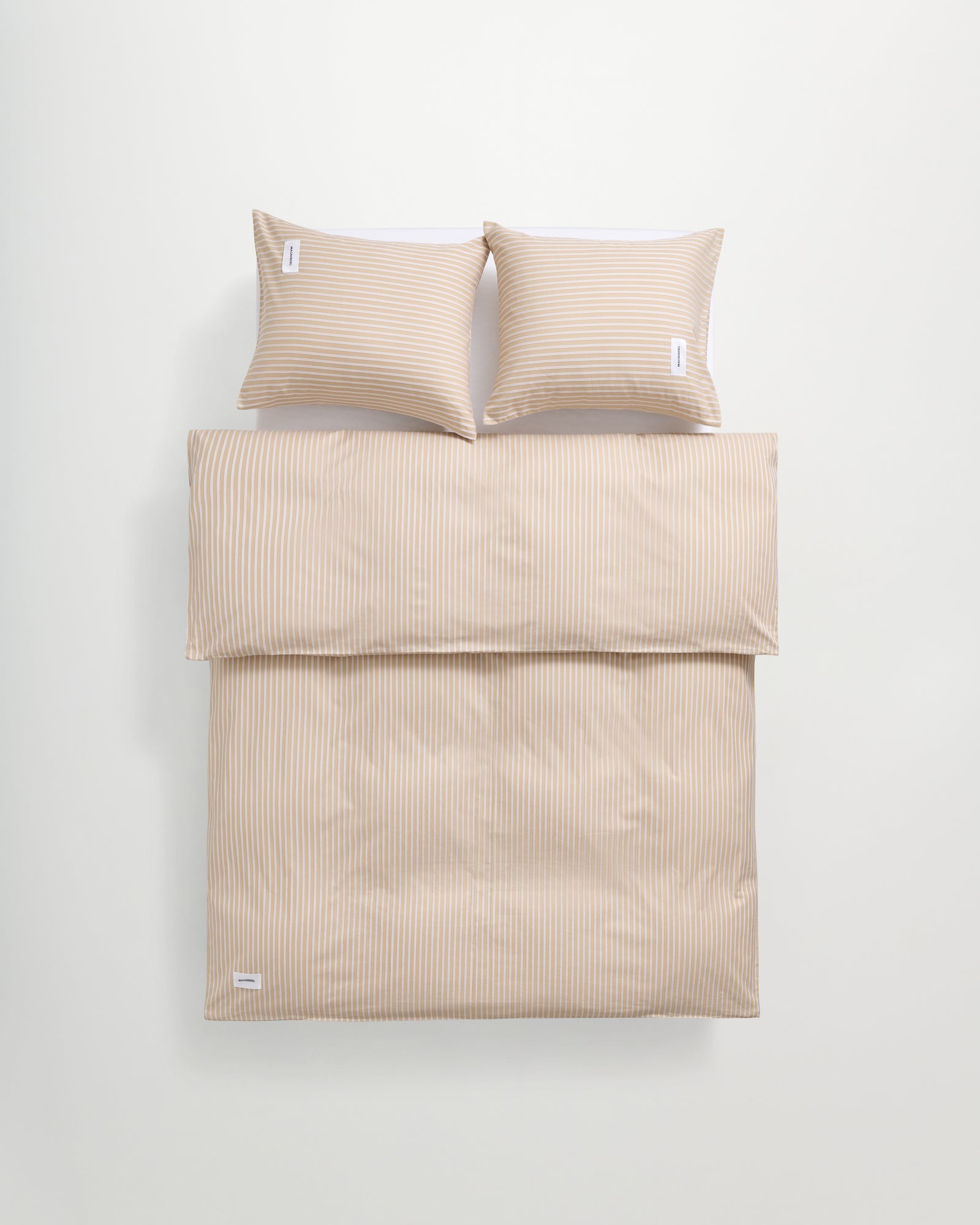 Wall Street duvet cover | Stripe medium beige Oxford