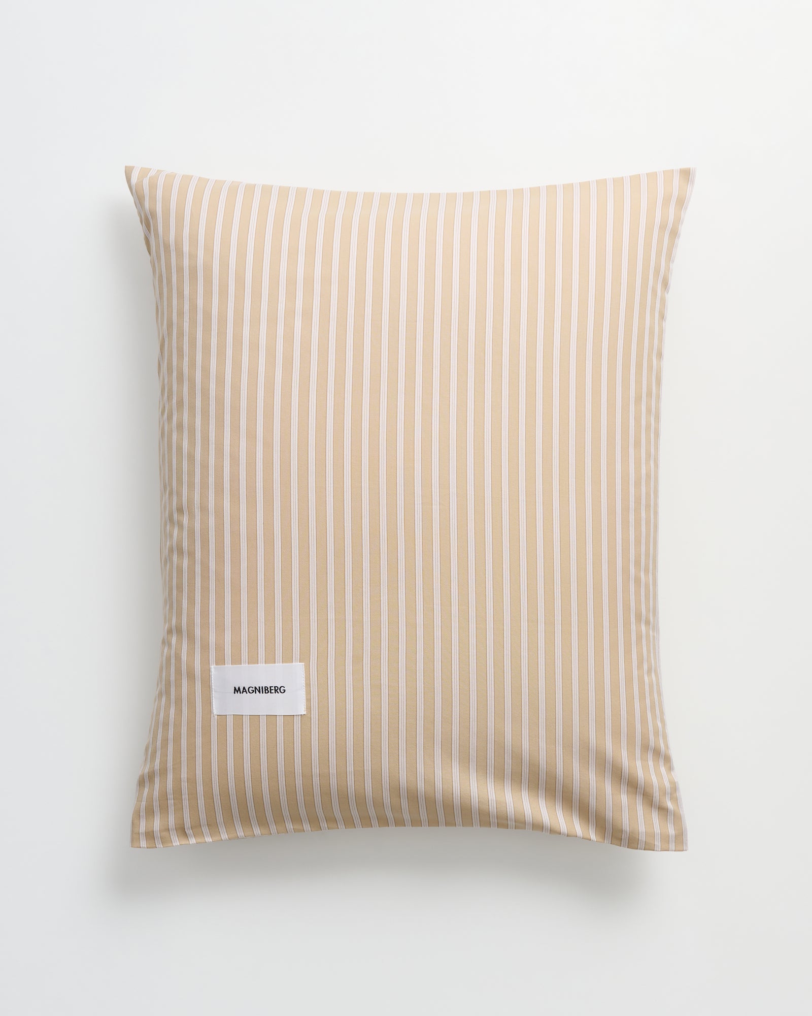 Wall Street pillow case | Stripe medium beige Oxford
