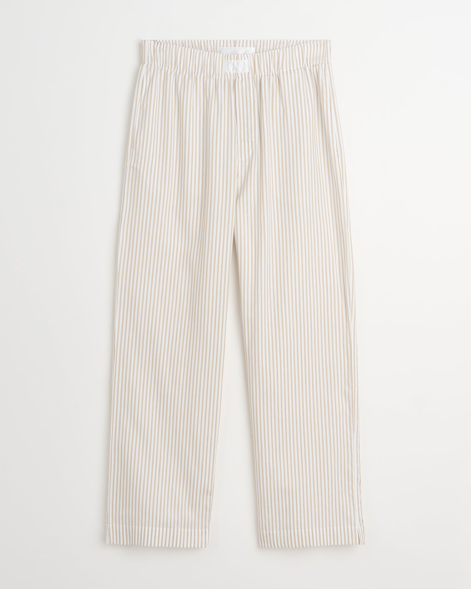 Wall Street pants | Stripe light beige Oxford