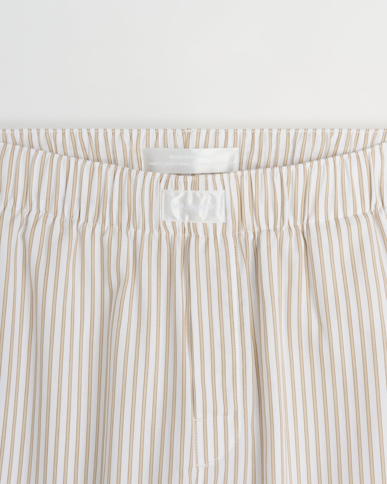Wall Street pants | Stripe light beige Oxford